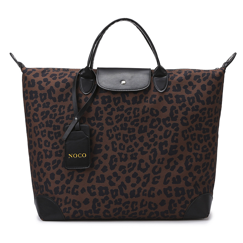 Bolsa de viaje de leopardo transfronterizo, bolsa de yoga, bolsa deportiva de ocio de gran capacidad para mujeres, bolsa de musculación de moda europea y americana.