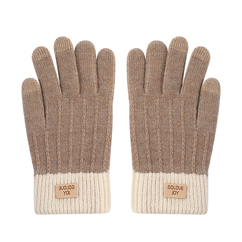 Winter touch screen knitted hand wife multi-color fashion warm gloves factory wholesale