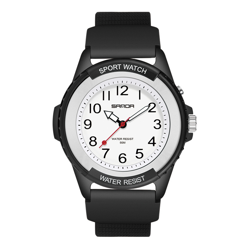 SANDA 6018 solo movimiento reloj electrónico deportes al aire libre reloj de moda retroiluminado puntero reloj de cuarzo