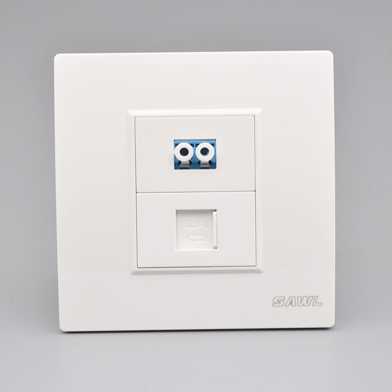 网络光纤lc面板86型六类千兆七类八类万兆网线插LC光钎口墙壁插座