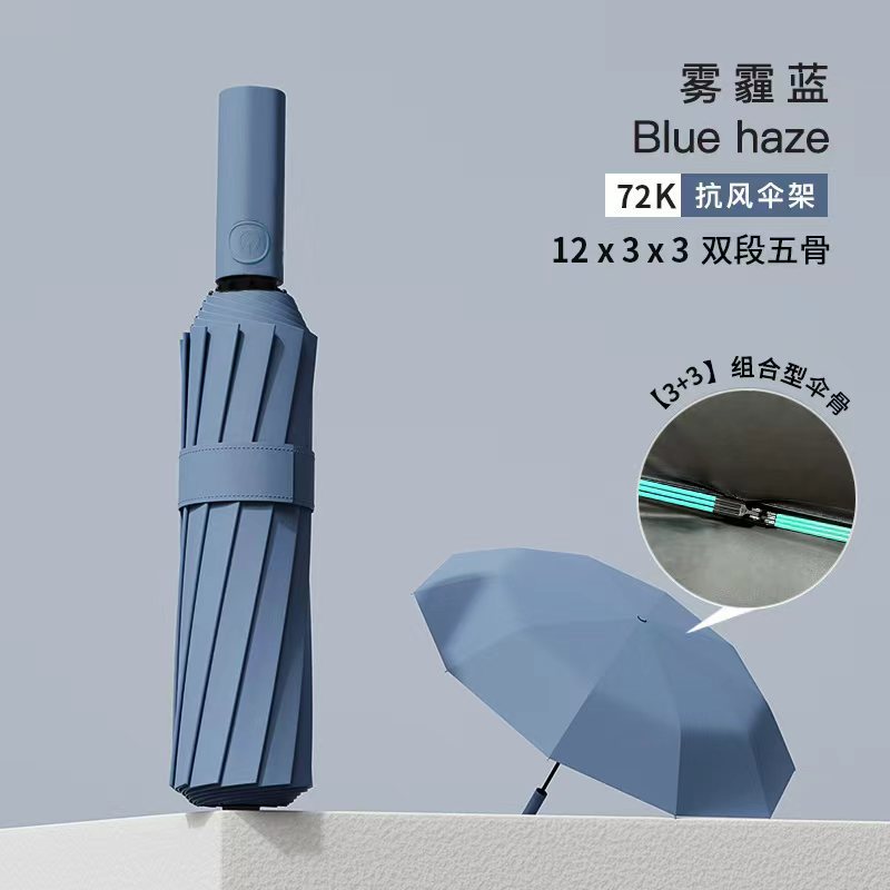 Paraguas automático de 72 varillas para hombre, paraguas plegable de negocios, doble uso para sol y lluvia, parasol, protección solar, logotipo personalizado, paraguas de sol al por mayor.