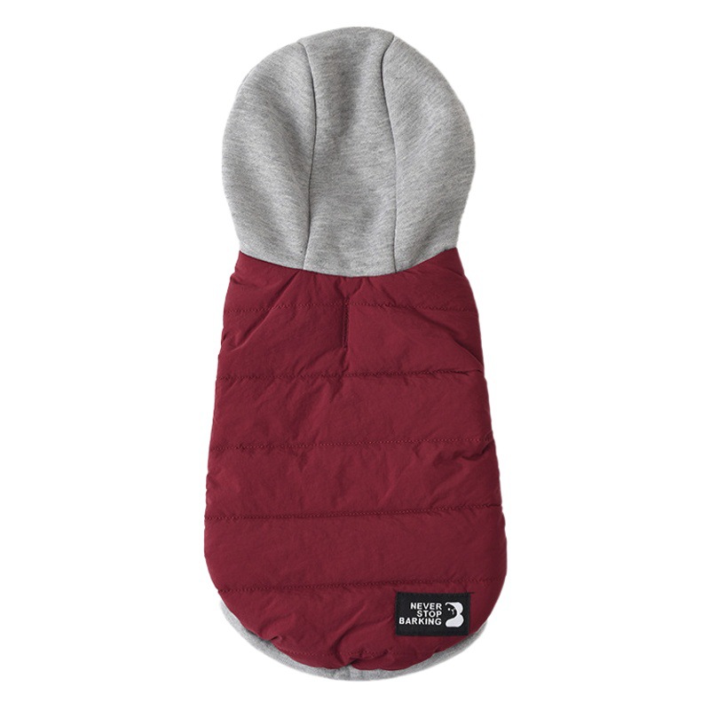 PSM perro mascota suéter cálido costura chaleco con capucha perros medianos y pequeños engrosado cálido otoño e invierno Chaleco de moda