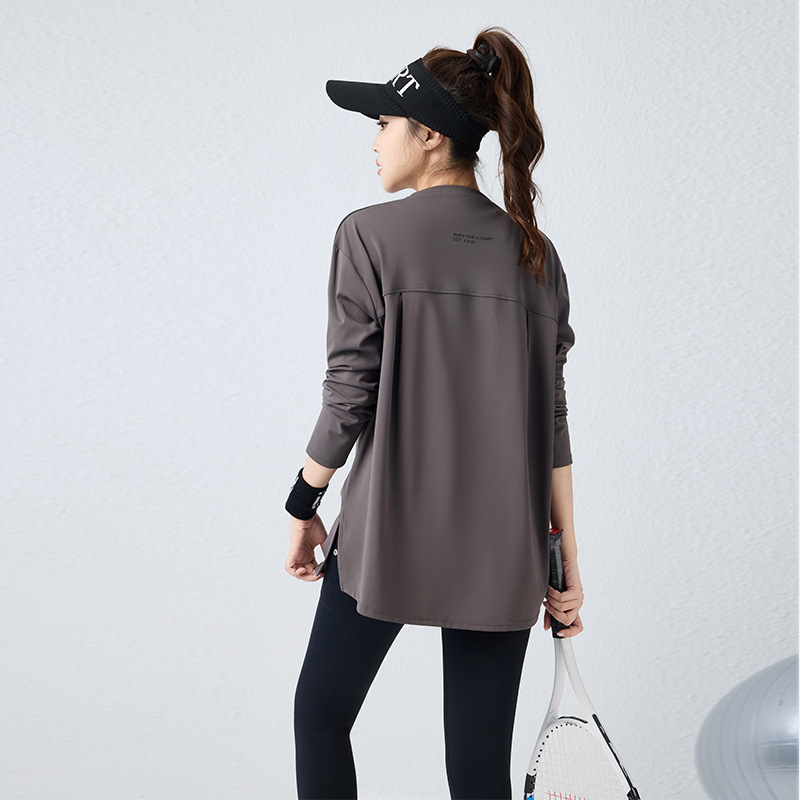 Spring and Summer Yoga Fitness Clothing Set for Sports, Running, Gym, Plus Size, Flattering for Curvy Women, Tummy-Concealing, Slimming, Loose Fit