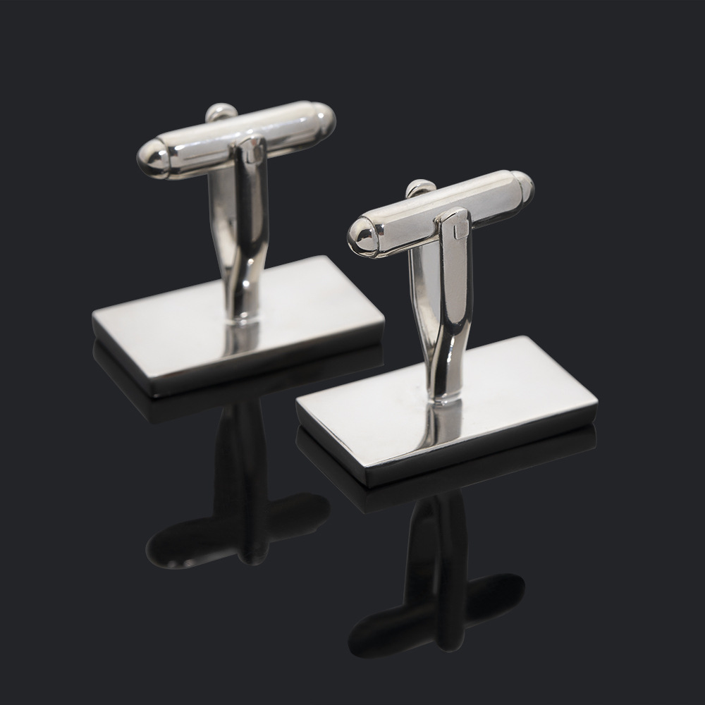 Gemelli in metallo per pianoforte di alta qualità, semplici chiodi a goccia in lega per polsini a righe bianche e nere all'ingrosso_voghion.com