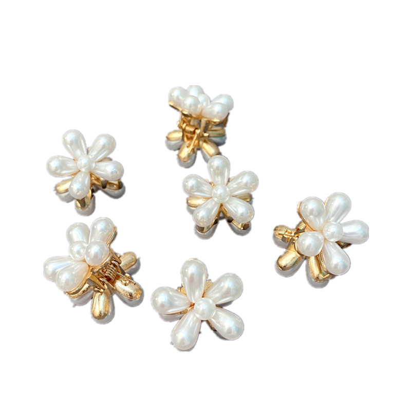 Korean Style Imitation Pearl Flower Small Catch Clip display picture 6