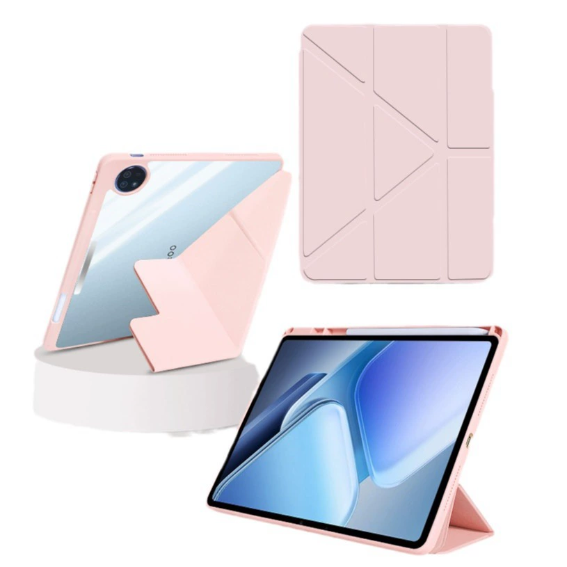 IQOO Pad5 Pro Чехол защитный для планшета противоизгибающий PadAir Разные защёлки 3+Y Складной акриловый кожаный чехол