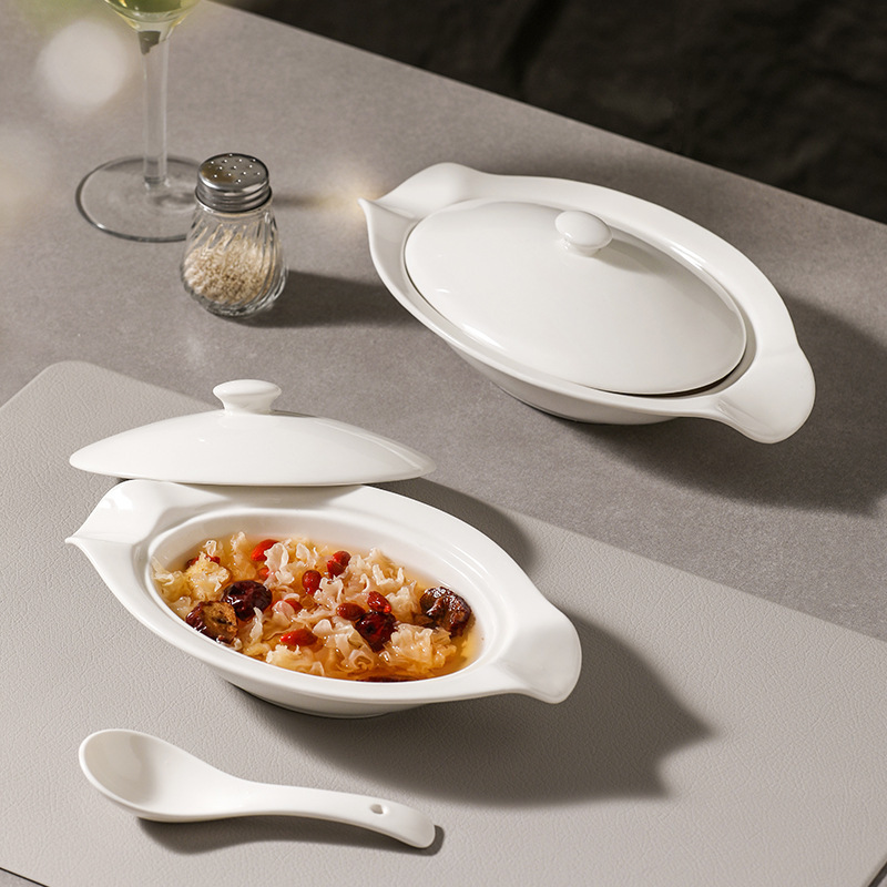 Hotel Tableware: Mango Stew Pot, Bird's Nest and Shark Fin Pot, Sea Cucumber, Millet, Pizza Hut Baked Rice Plate, Snow Clam, Papaya Soup Plate