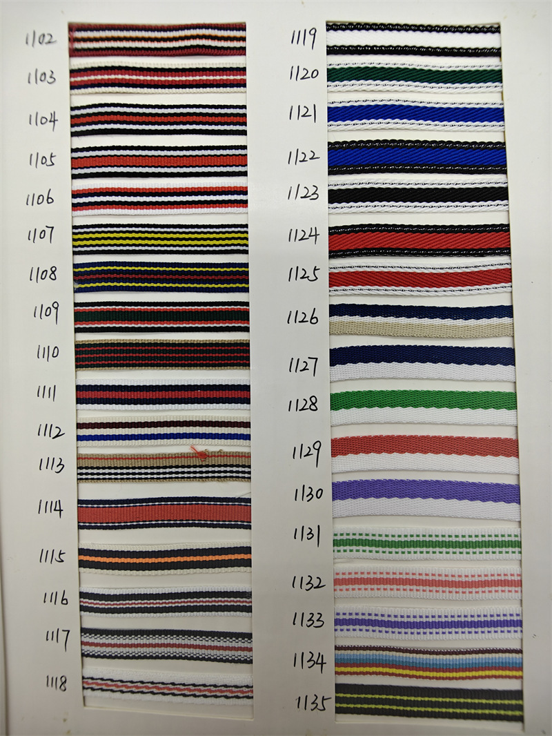 100D banda de banda de poliéster densa tricolor banda de banda de banda de banda lateral ropa bolsa accesorios en stock al por mayor