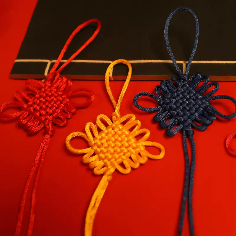 中国结小号五号八盘单结中国结挂绳红色中国结半成品厂家批发