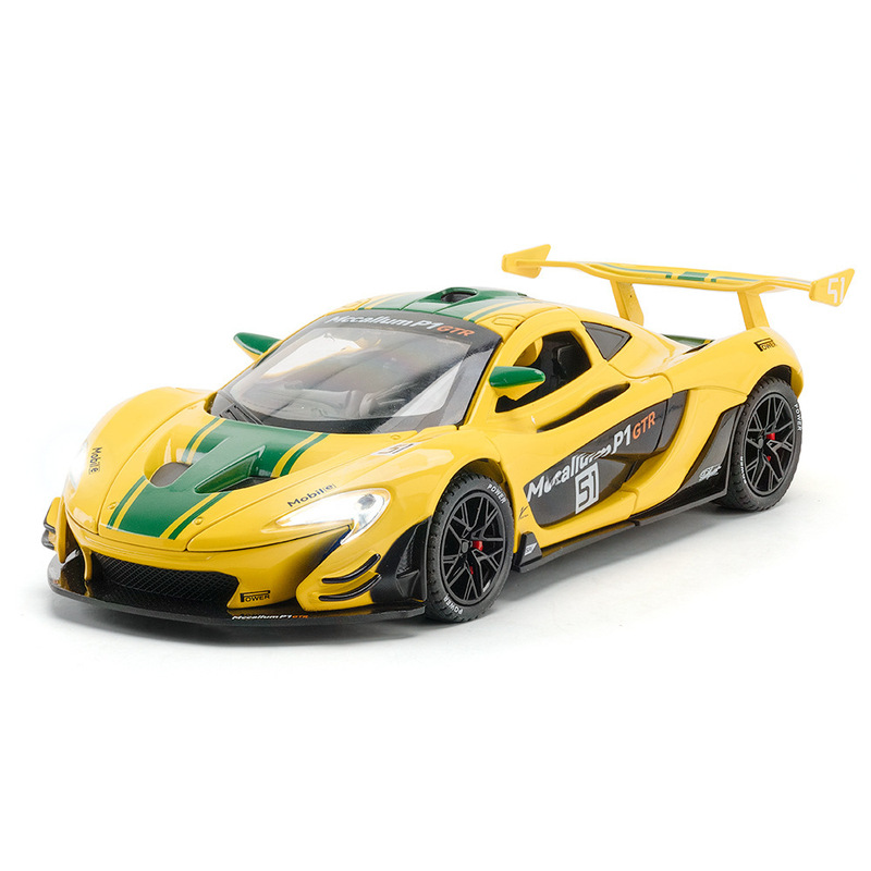 (foam box) simulation 1: 22 McLaren P1 GTR alloy sports car model ornaments toy generation hair (foam box) simulation 1: 22 McLaren P1 GTR alloy sports car model ornaments toy generation hair