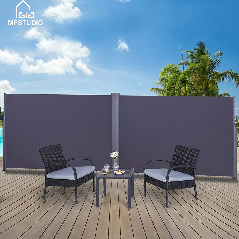 Retractable Sunshade Outdoor Leisure Privacy Protection Aluminum Alloy Windproof Isolation Tent Movable Sunshade Windproof