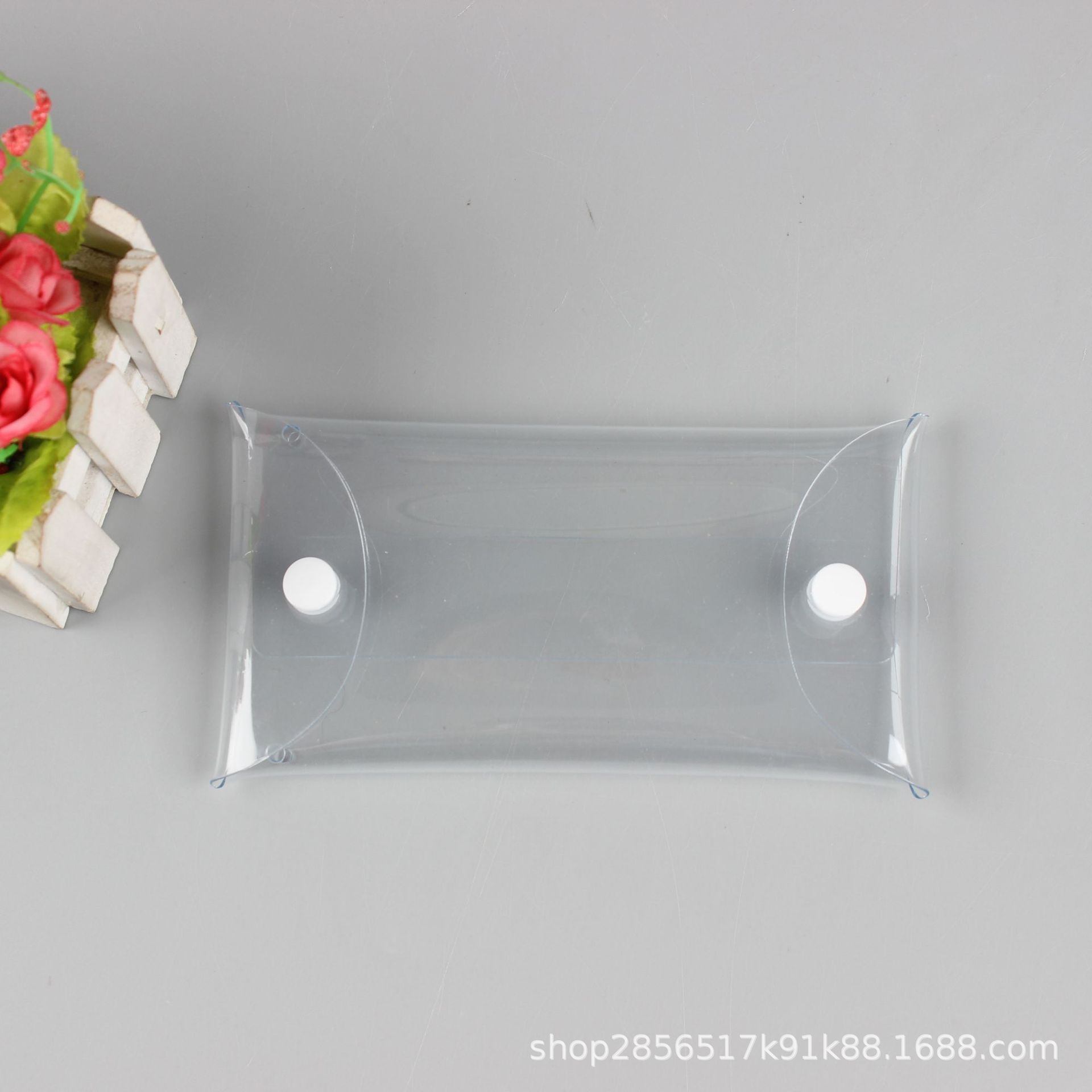 Caminar bebé ciego caja bolsa al por mayor de PVC transparente llavero monedero joyería en stock joyería regalo bolsa de embalaje