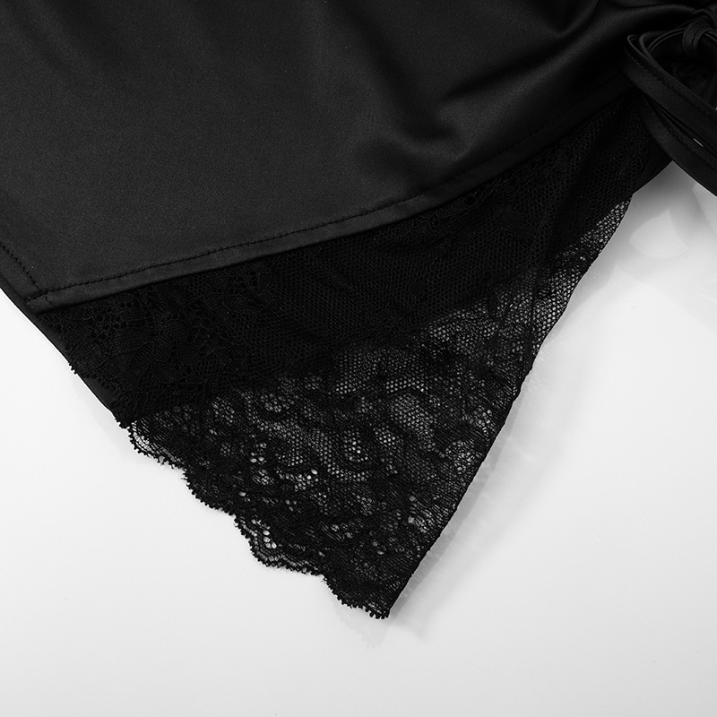 Spring Women Clothing Sexy Patchwork Lace Little Black Dress with Suspenders Dress 14 Spring Women Clothing Sexy Patchwork Lace Little Black Dress with Suspenders Dress