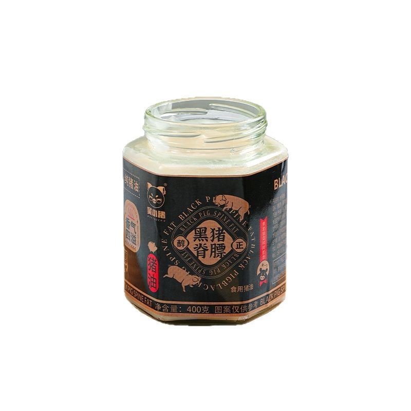 無不純物黒豚豚油精錬純香豚板油瓶400g家庭用練飯炒め物食用油豚油脂|undefined