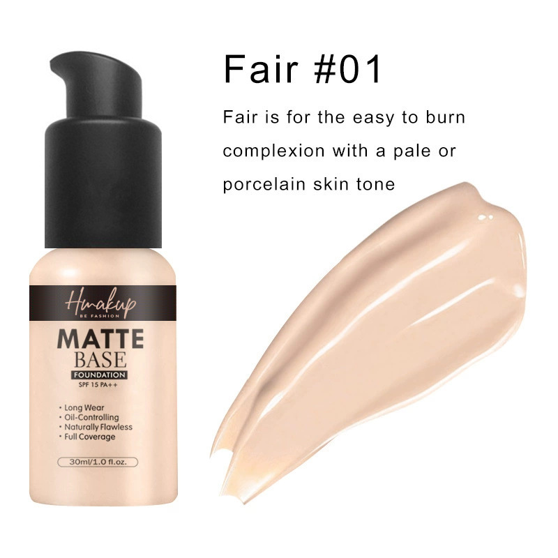 Description Picture 4 of item30ml SEPORA 6 Colors Matte Liquid Foundation Oil Control Waterproof Full Coverage Facial Natural Concealer Base Makeup Cosmetics