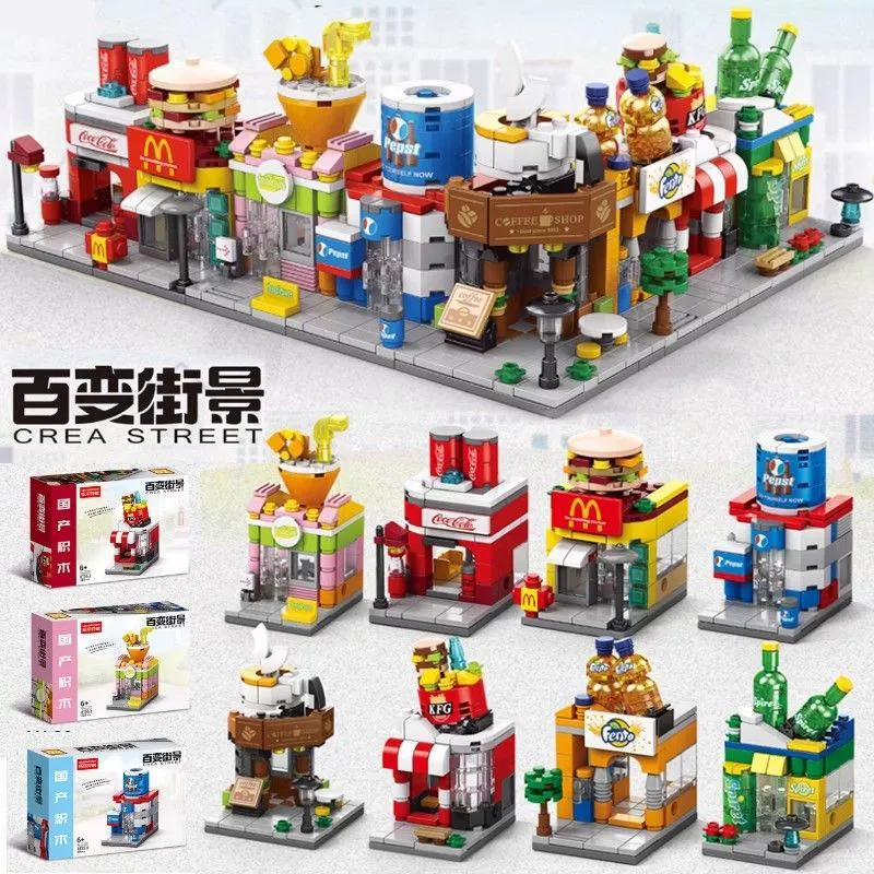 LEGO CREA STREET: магазин Coca-Cola, конструктор для мальчиков и девочек, 103 детали, подарок на день рождения