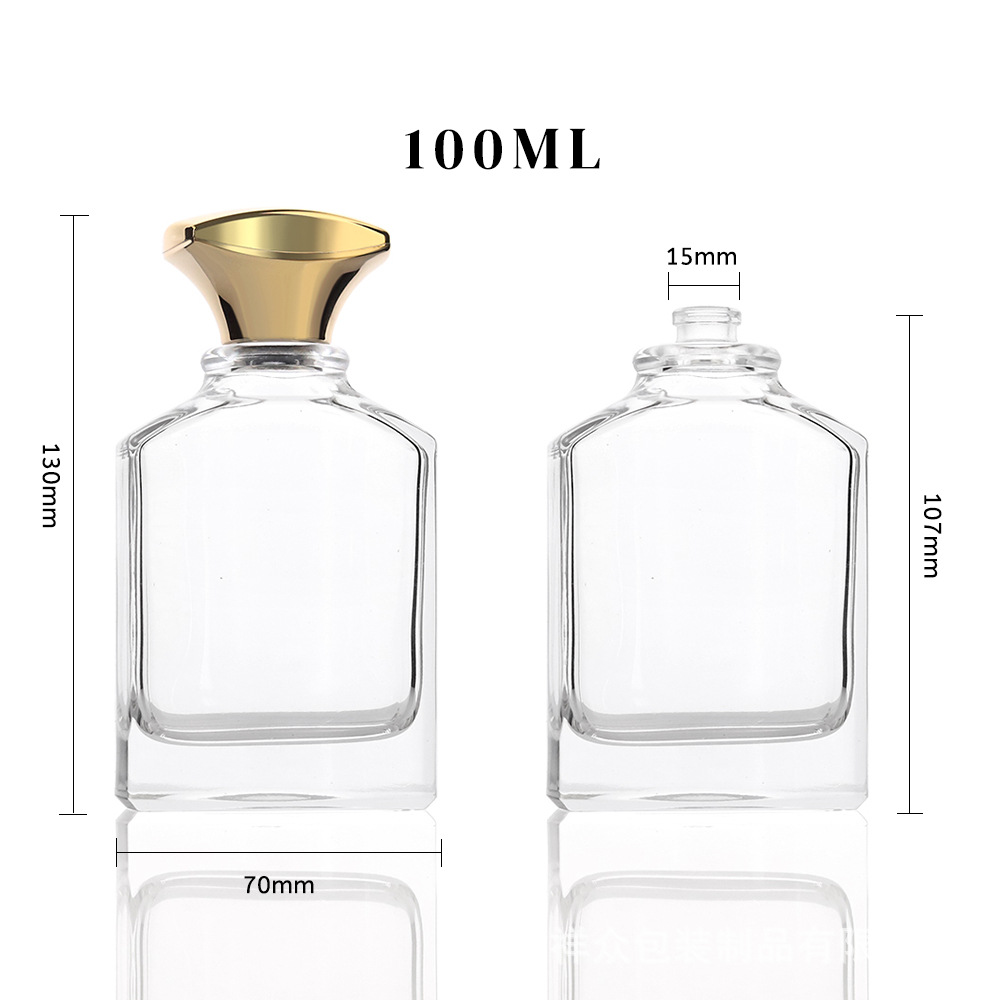 Botella Plana de Vidrio con Atomizador 100ml Portátil para Perfume y Refréscante image 5