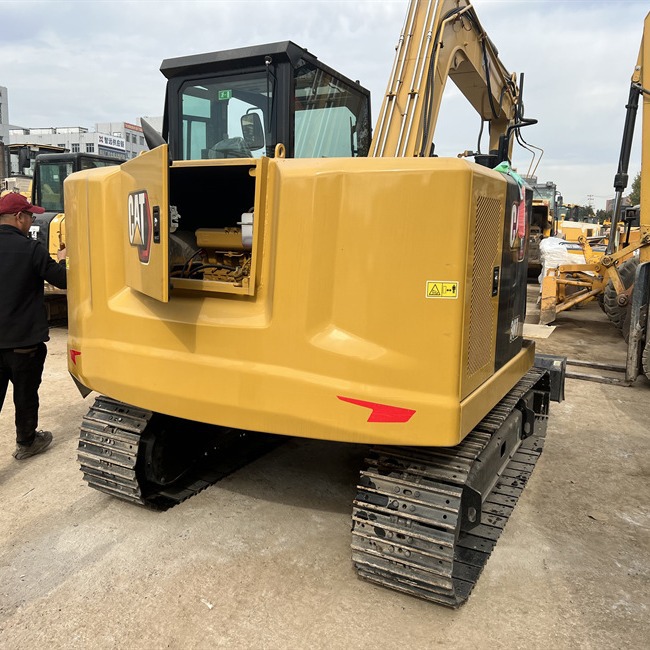 Excavadora usada Carter307E 320D exportada en Bielorrusia, prueba de puesta en marcha en el sitio, venta directa image 4