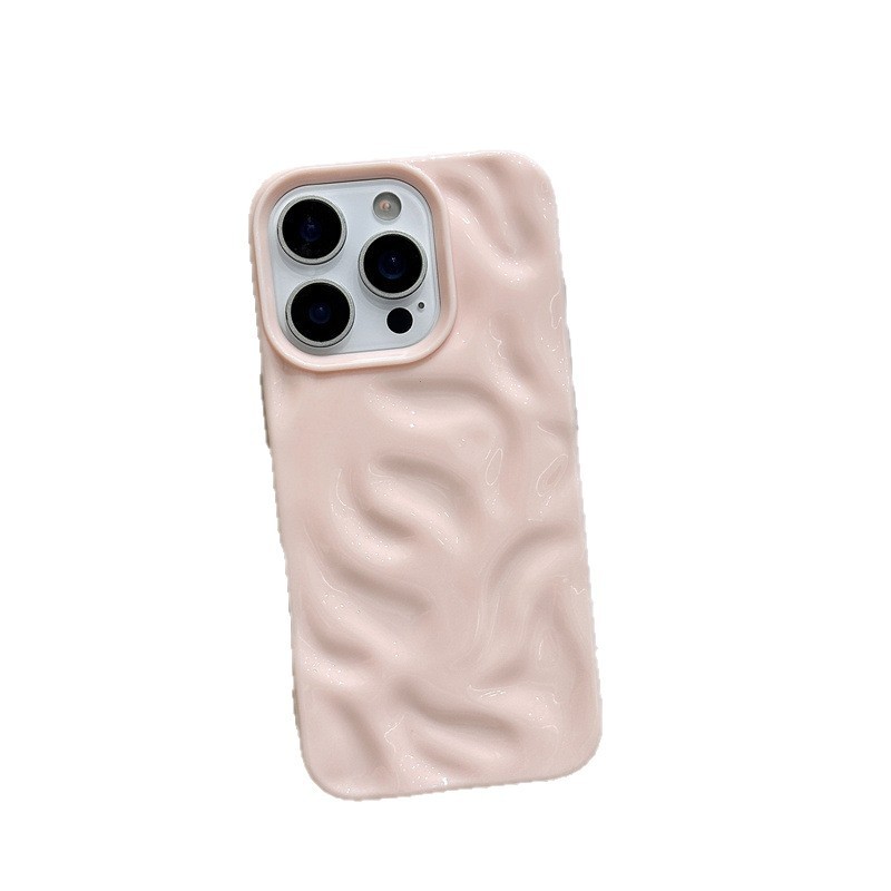 立体陨石纹适用iPhone16pro手机壳苹果15pro纯色14pro简约13pro|undefined