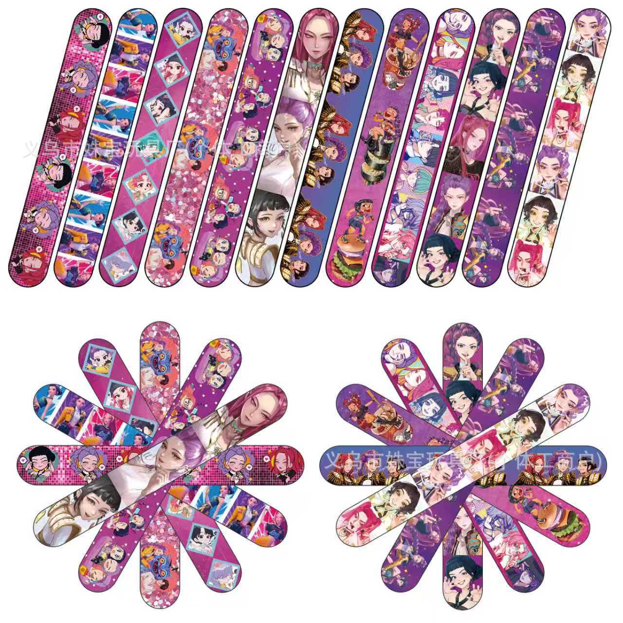 Nuevo grupo de cazadores de brujas pulsera de dibujos animados para niños pulsera de anillo de pulsera de PVC de decoración de la fiesta