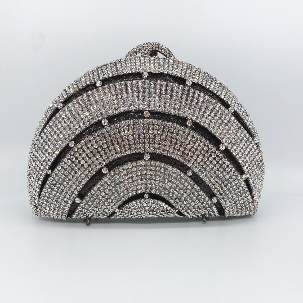 Nuevos productos transfronterizos con diamantes para la cena de la bolsa de metal vacío caja dura bolsa de cristal para la cena de la bolsa de mano llena de diamantes bolsas de mujer suaves