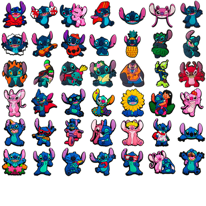42 Types of Stitch Cartoon Patterns Children's Crocs Shoes Flower Shoe Buckle Soft Glue DIY Garden Shoe Accessories Jewelry Batch 42 Types of Stitch Cartoon Patterns Children's Crocs Shoes Flower Shoe Buckle Soft Glue DIY Garden Shoe Accessories Jewelry Batch