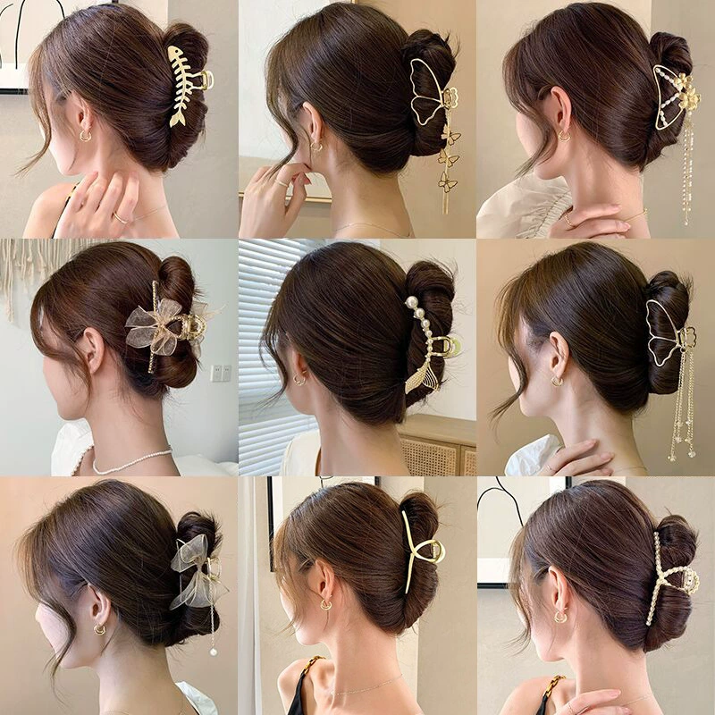 Металлическая краб-заколка с кисточками, румянец для лица, заколка Hairgrip, большой аксессуар для волос, акула, интернет-знаменитость, стиль высокого качества, оптовая