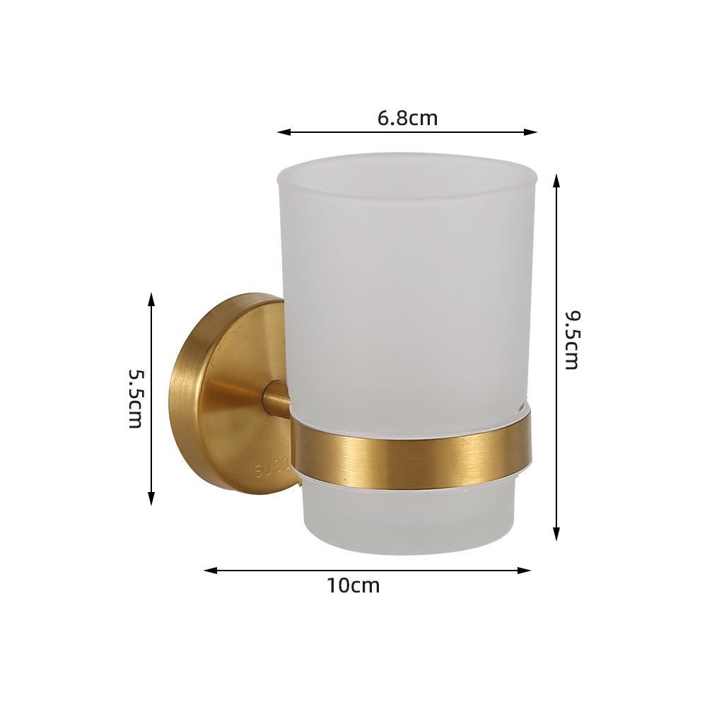 Baño colgante conjunto de acero inoxidable seis piezas toallas toallas barra toallas toallas toallas un gancho anillo conjunto colgante de pared