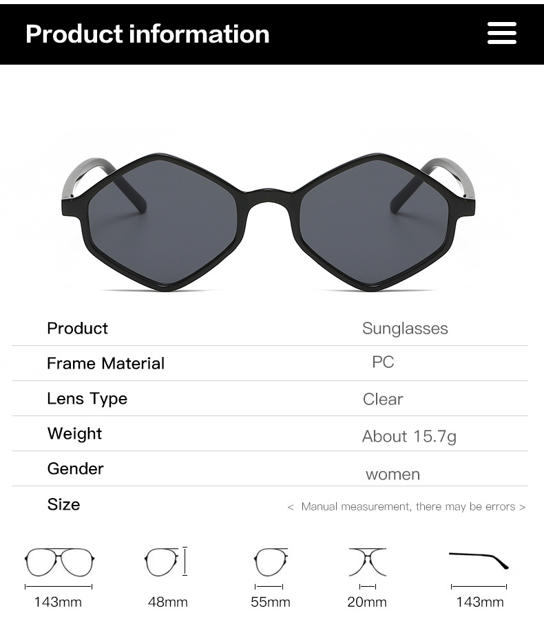 55g Weight Full Frame Glasses Structure Sunglasses Classification Ac, UV400 Protection Lens Material Square Glasses Style Outdoor, Travel Occasion Solid Color Pattern All Seasons Season Women's Gender Elegant, Simple Style Style Elegant Simple Style Solid Color Ac UV400 Protection Square Full Frame Women's Sunglasses 5