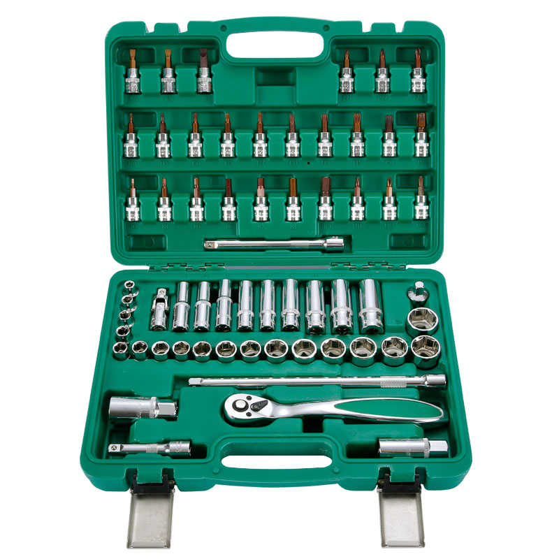 61 개의 자동 수리 기계 수리 래칫 빠른 세트 3 | 8 인터페이스 10MM 슬리브 드라이버 스플라인 헤드 다른