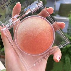 KQTQK~Kuku Korean gradient blush moisturizes skin tone, brightens pink face, three-in-one girly eye shadow highlighter