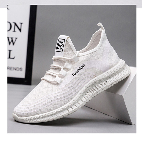 Spring and Autumn Network Canvas Men's Sports Shoes  Lace-Up Flat Casual Men's Fashion Hiking Shoes Student Coconut Shoes