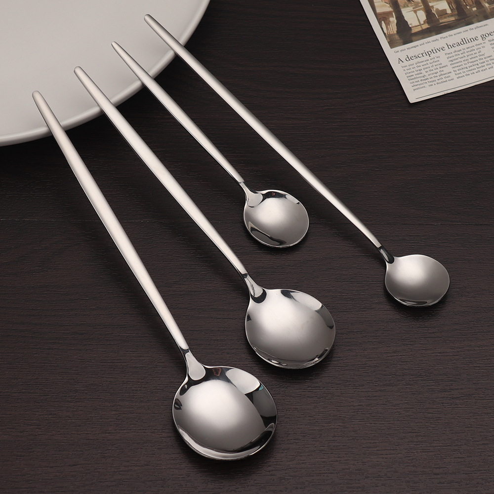 Stainless Steel Dessert Coffee Spoon For Elegant Tableware_voghion.com