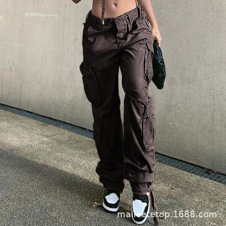 American Street overol verano de las mujeres 2022 transfronteriza europea y americana Vibe estilo nuevo funcional sueltos pantalones casuales mujeres