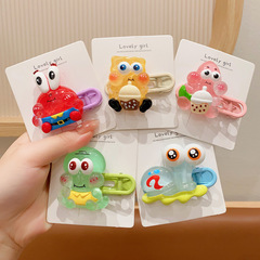 Children's hair accessories for girls cartoon Spongebob hairband Squidward hairpin little girl cute hairdo not hurt the hairpin
