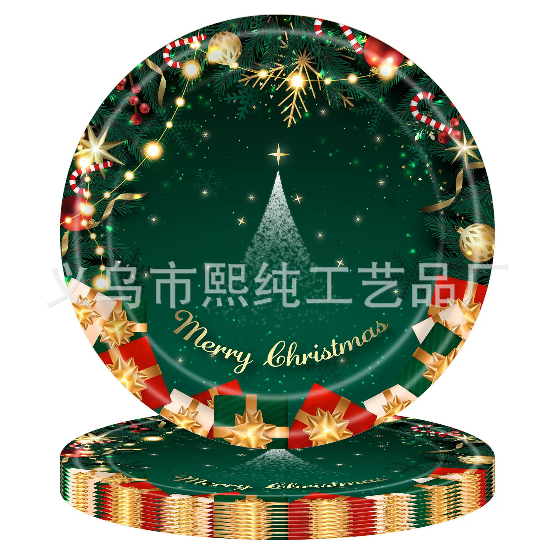 Christmas tableware, disposable set, wipes, new collection, (Physicals)