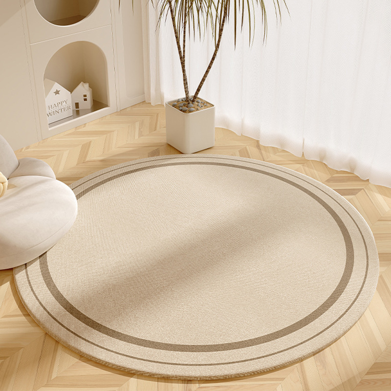 Modern and minimalistic round carpet for home use for living room
