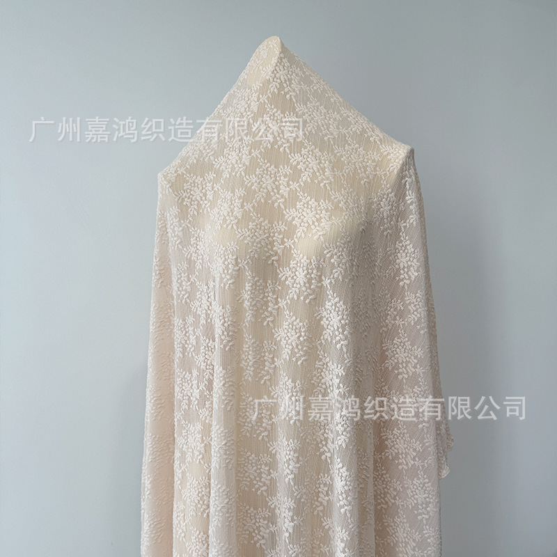 法式蕾丝 弹力蕾丝面料 锦氨蕾丝面料 褶皱泡泡布蕾丝 连衣裙女装|undefined