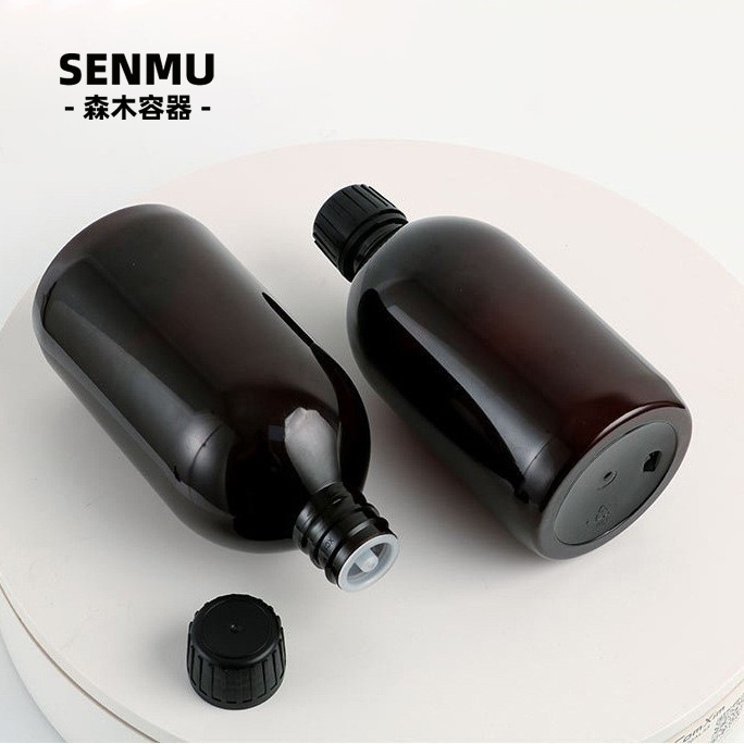 ソーススポット 500ml 大容量 ハイドロゾルボトル プラスチックペット メイク落とし 水詰め替え トナー 内栓ボトル ブラウン|undefined