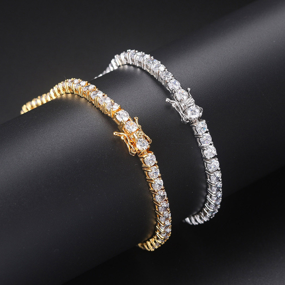 Fashion Round Copper Inlay Zircon Unisex Bracelets Necklace 1 Piece display picture 2