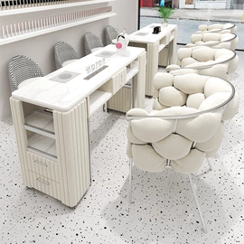 美甲台;美发椅;成套餐桌椅