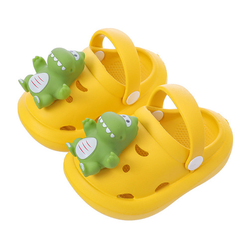Children's Cartoon Crocs Thick-Soled Slippers Summer Non-Slip Soft Soled Boys' Baotou Sandals Girls' Beach Shoes