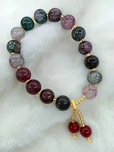 Broken jade crystal beads, ethnic style accessories, round bead bracelets, small gift stalls, hand jewelry cross-border factory