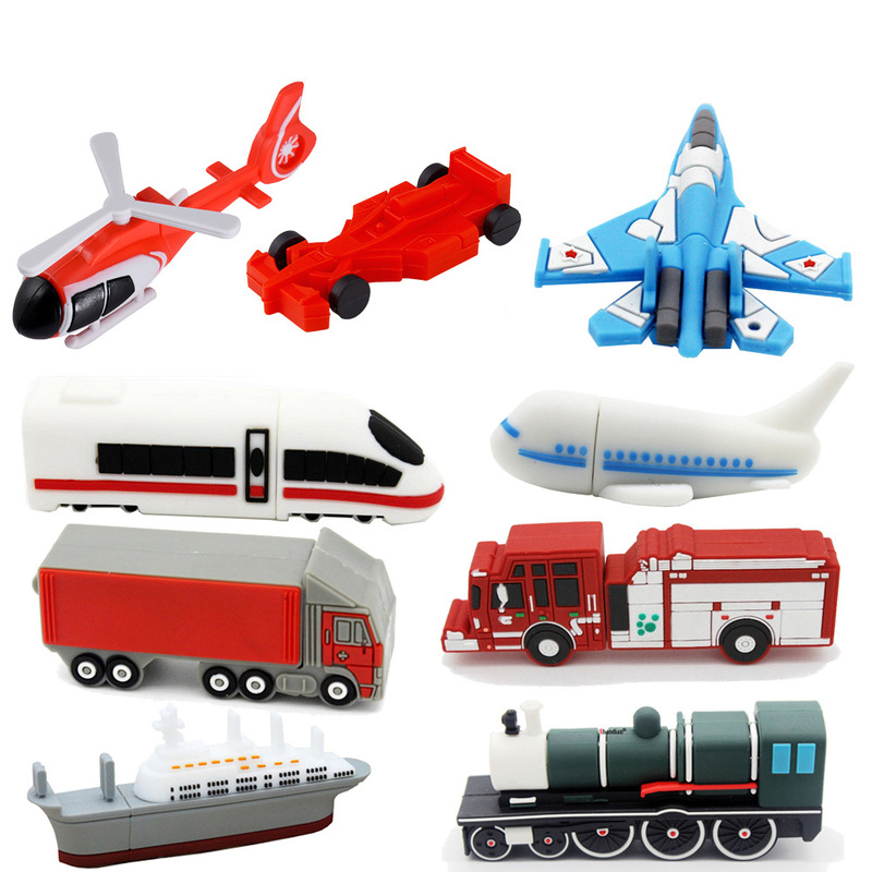 Manufacturer Only Cartoon Transportation USB Flash Drive 64Gb Helicopter USB Flash Drive Creative Gift High-Speed Rail USB Flash Drive Gift