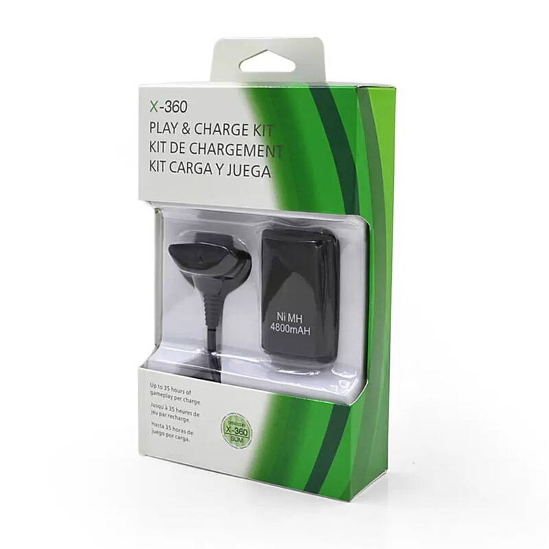 Suitable for Xbox360 2-in-1 Battery Set 360 Battery + Charging Cable 360 Controller Built-In Battery