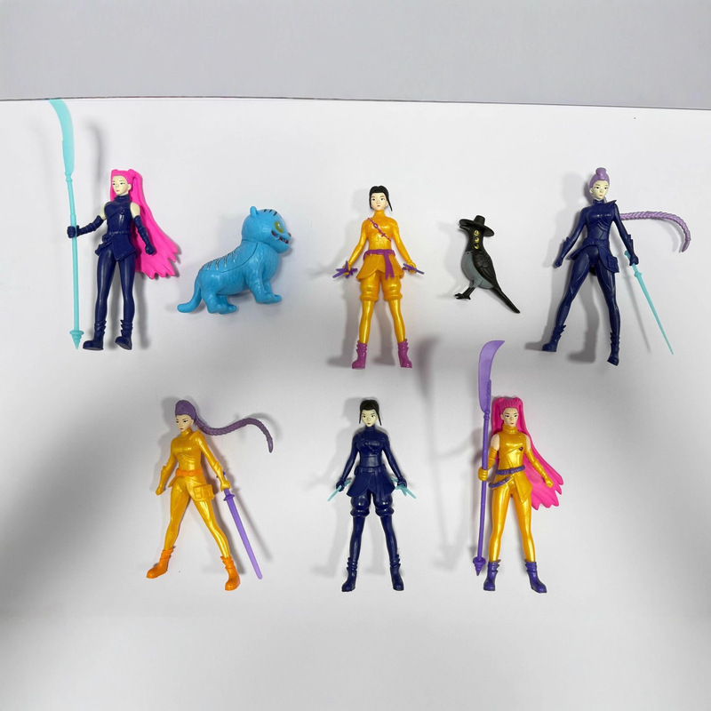 跨境新品 2-4.5寸猎魔女团手办明星老虎游戏周边模型公仔玩偶袋装|undefined