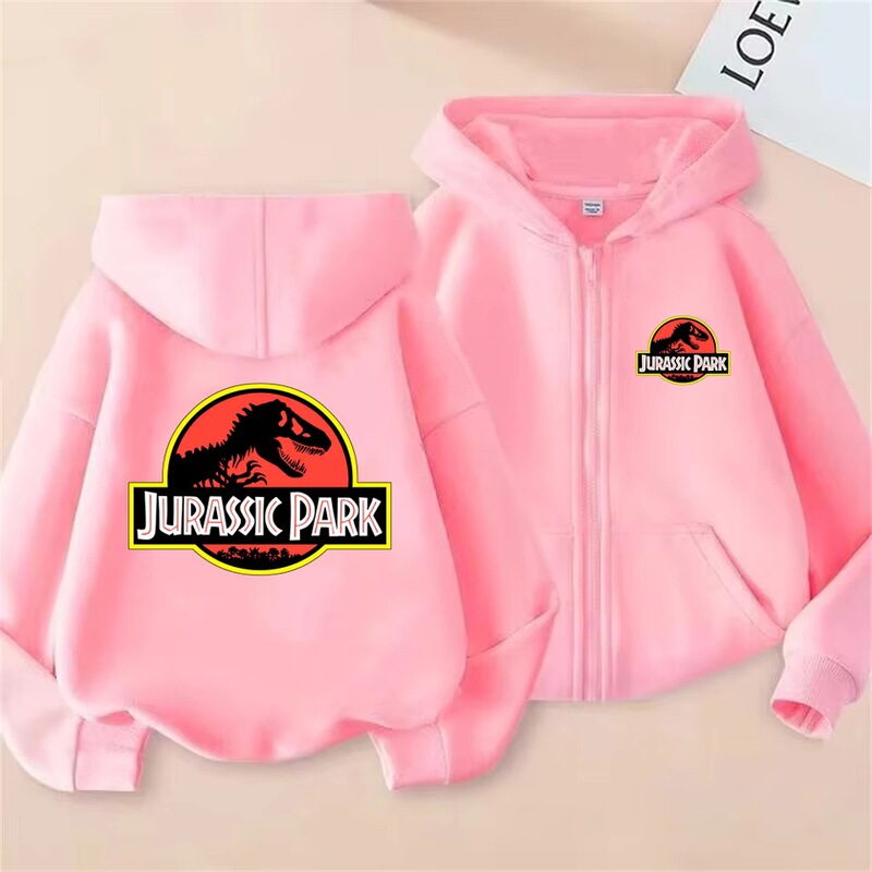 Jurassic Park Dinosaur Boys' Black Sweatshirt Tops Suitable for Children Aged 3-12 Years Old Sweatshirt Outerwear