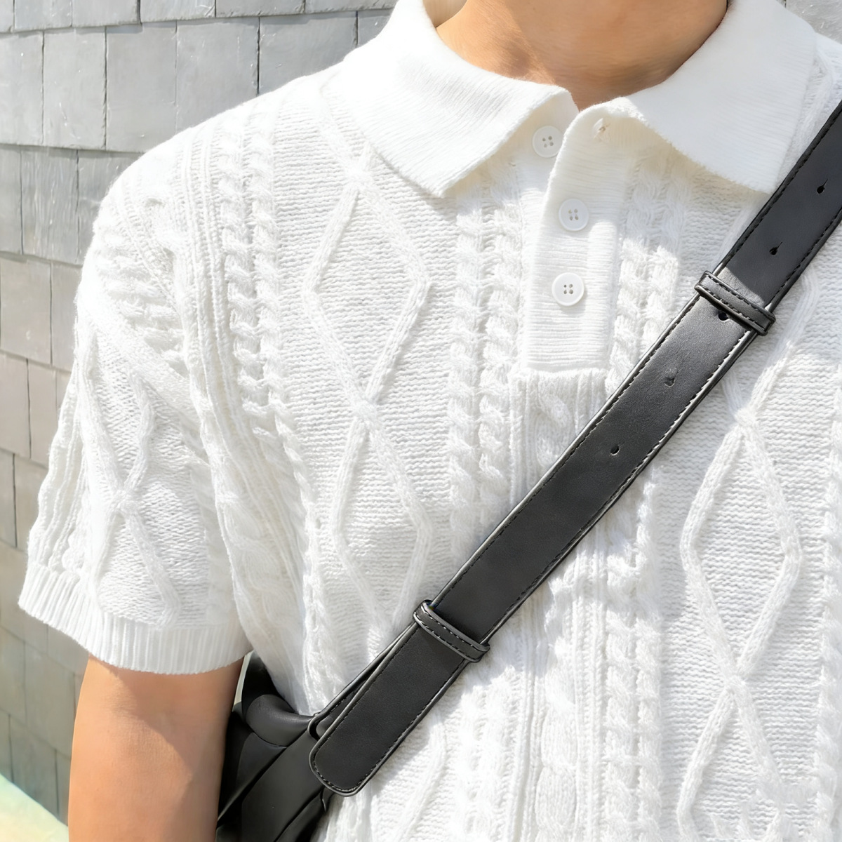 Polo camiseta camiseta de punto camiseta de manga corta camiseta de hombre estereoscópico torsión flor vieja viento de verano fábrica transfronteriza al por mayor