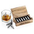 简约木质威士忌酒杯盒木质冰酒石包装盒木制包装盒冰纳酒石收盒