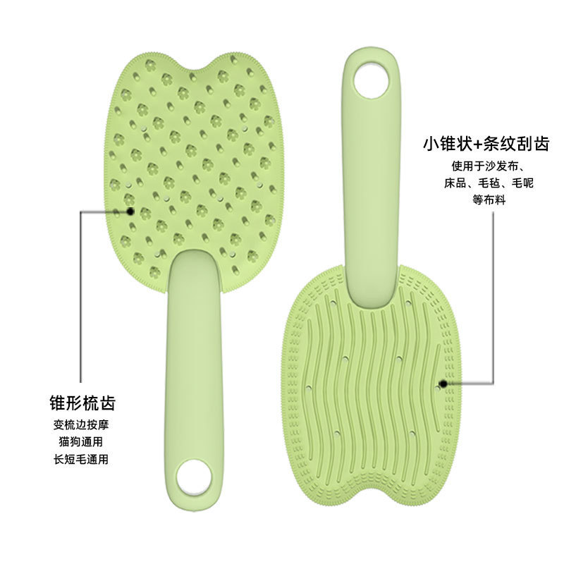Nuevo pein de masaje de helado para mascotas cepillo de pelo raspador de pelo flotante para gatos peine de doble cara para limpiar mascotas